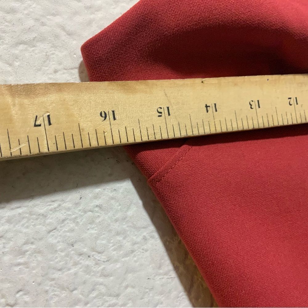 NWT Cinq a Sept Mallory Ruffle dress in Redwood, a rust/red color - Picture 10 of 14